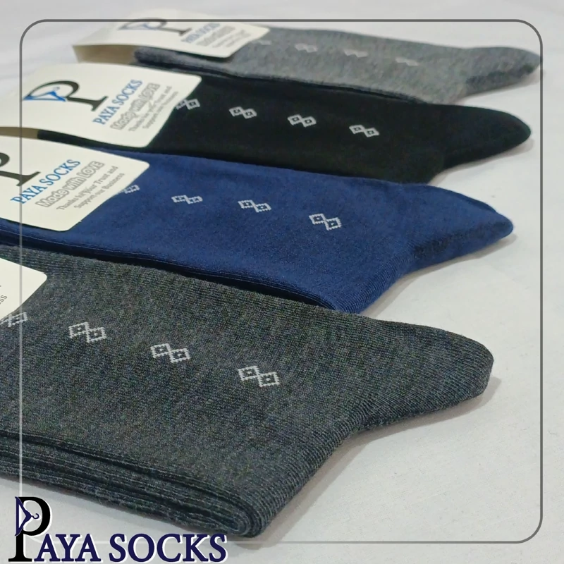 جوراب مردانه ساقدار پک 12تایی طرح لوزی