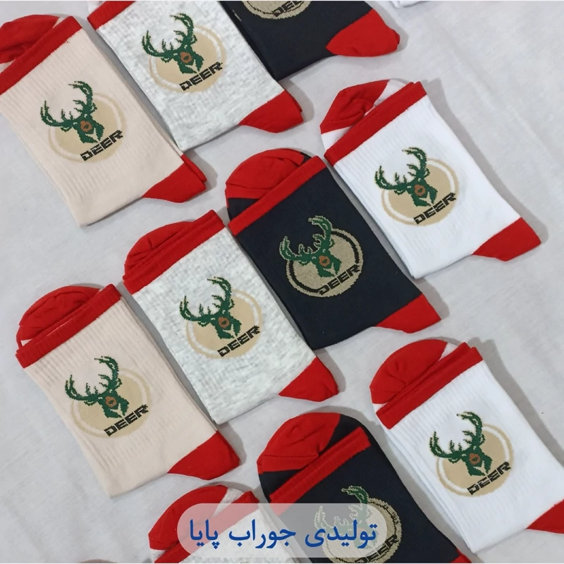 جوراب مردانه ساقدار پک 12عددی طرح deer