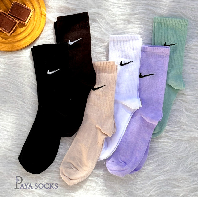 پک جوراب دخترانه ساقدار اسپرت طرح نایک